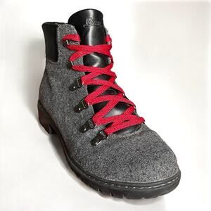 Bass Aubrey Hiking Combat Boots 8 Felt Lace Up Rustic Outdoor Country Farmcore